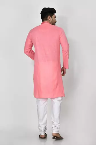 Ranak Pink Cotton Kurta Pajama