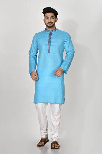 Ranak Firoza Cotton Kurta Pajama
