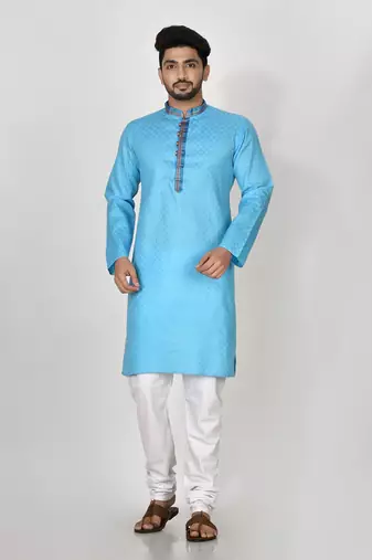 Ranak Firoza Cotton Kurta Pajama