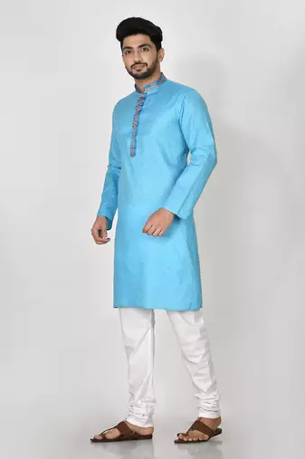 Ranak Firoza Cotton Kurta Pajama