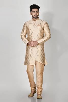 Ranak Cream Banarasi Jacquard Kurta Pajama 1