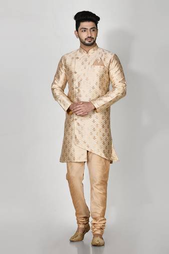 Ranak Cream Banarasi Jacquard Kurta Pajama