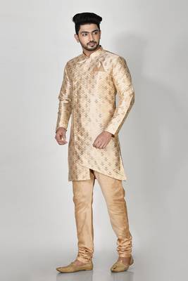 Ranak Cream Banarasi Jacquard Kurta Pajama 2