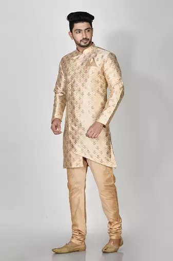 Ranak Cream Banarasi Jacquard Kurta Pajama