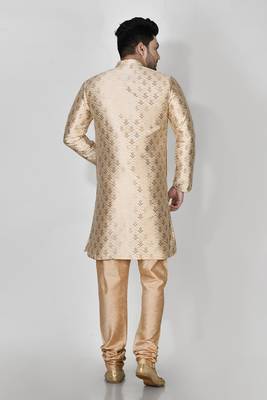 Ranak Cream Banarasi Jacquard Kurta Pajama 3
