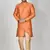 Ranak Orange Banarasi Jacquard Kurta Pajama