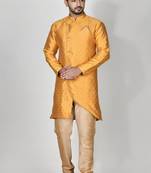 Ranak Yellow Banarasi Jacquard Kurta Pajama