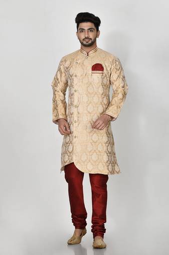 Ranak Gold Banarasi Jacquard Kurta Pajama
