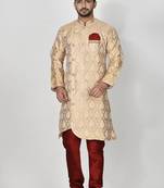Ranak Gold Banarasi Jacquard Kurta Pajama