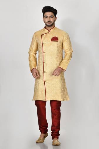 Ranak Gold Banarasi Jacquard Kurta Pajama
