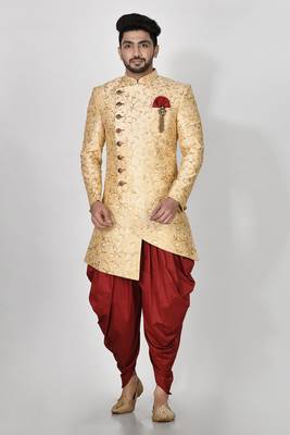 Ranak Gold Mulbary Silk Indo Western 1