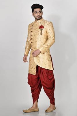Ranak Gold Mulbary Silk Indo Western 2