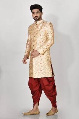 Ranak Orange Mulbary Silk Indo Western 2