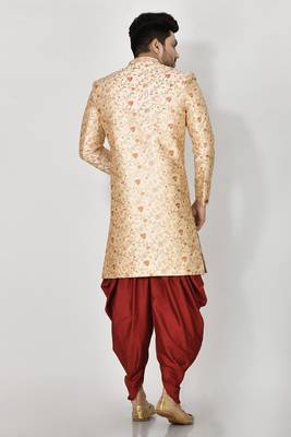 Ranak Orange Mulbary Silk Indo Western 3