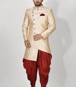 Ranak Biscuite Mulbary Silk Indo Western
