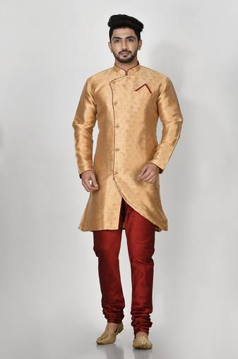 Ranak Gold Banarasi Jacquard Kurta Pajama
