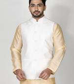 Ranak White Dupion Silk Jacket