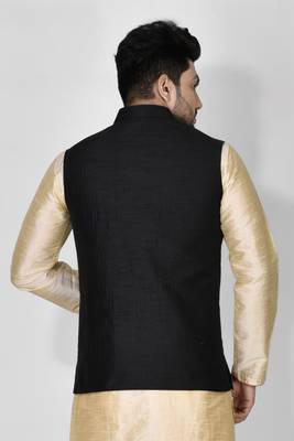 Ranak Black Dupion Silk Jacket 3