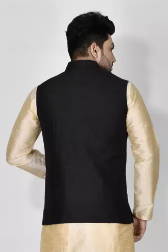 Ranak Black Dupion Silk Jacket