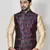Ranak Royal Blue Jacquard Jacket
