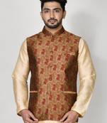 Ranak Brown Jacquard Jacket