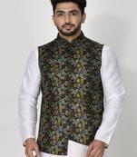 Ranak Multicolour Art silk Print Jacket