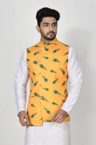 Ranak Multicolour Art silk Print Jacket