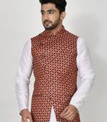 Ranak Multicolour Art silk Print Jacket
