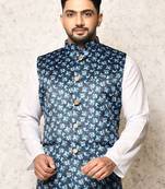 Ranak Multicolour Art Silk Nehru Jacket