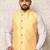 Ranak Cream Art Silk Nehru Jacket