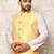 Ranak Cream Art Silk Nehru Jacket