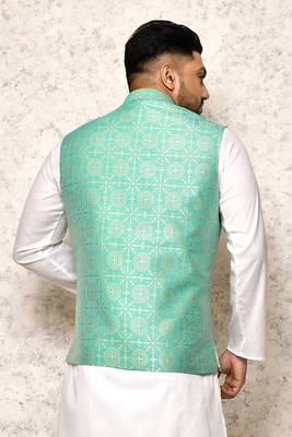 Ranak Firoza Art Silk Nehru Jacket 3