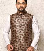 Ranak Multicolour Art Silk Nehru Jacket