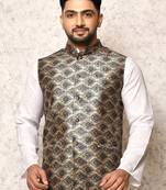 Ranak Multicolour Art Silk Nehru Jacket