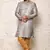 Ranak Grey Art Silk Indowestern Sherwani