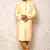 Ranak Yellow Cotton & Jacquard Indowestern Sherwani