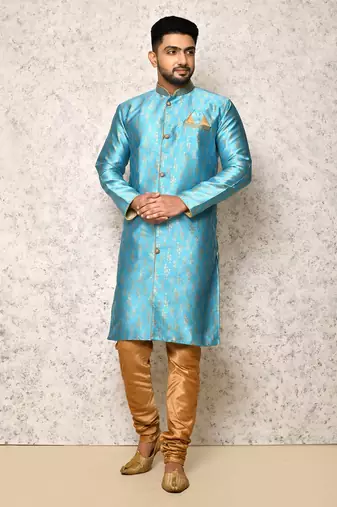 Ranak Firoza Art Silk & Jacquard Indowestern Sherwani