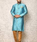 Ranak Firoza Art Silk & Jacquard Indowestern Sherwani