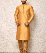 Ranak Gold Art Silk Kurta Pajama