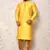 Ranak Yellow Art Silk Kurta Pajama