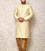 Ranak Lemon Art Silk Kurta Pajama