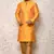 Ranak Yellow Art Silk Kurta Pajama