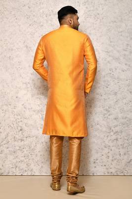Ranak Yellow Art Silk Kurta Pajama 3