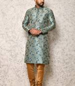 Ranak Firoza Art Silk jacqurad Kurta Pajama