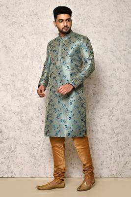 Ranak Firoza Art Silk jacqurad Kurta Pajama 2