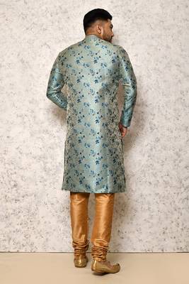 Ranak Firoza Art Silk jacqurad Kurta Pajama 3