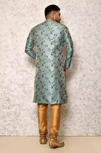 Ranak Firoza Art Silk jacqurad Kurta Pajama