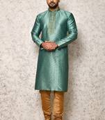 Ranak Rama Green Art Silk Kurta Pajama