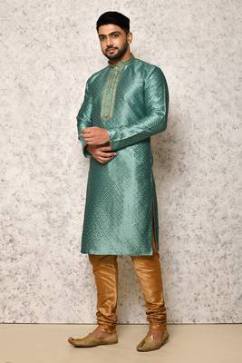 Ranak Rama Green Art Silk Kurta Pajama 2