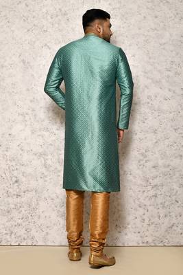 Ranak Rama Green Art Silk Kurta Pajama 3